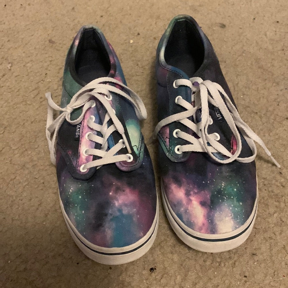 Galaxy Print Vans Low Tops